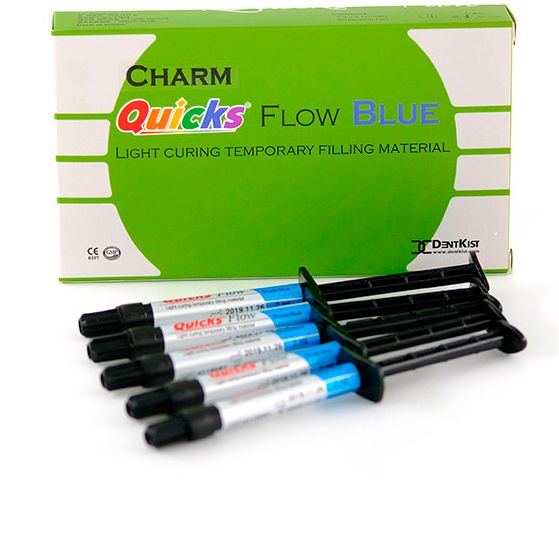 CharmQuicks Flow / ЧамКвикс Флоу, голубой,  временн материал шприц 5штх2мл купить