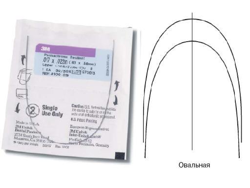 Дуга стальная Пермахром Ризилиэнт / Permachrome Resilient Archwire SS OFIII U 018x022 1шт 4300-023 купить